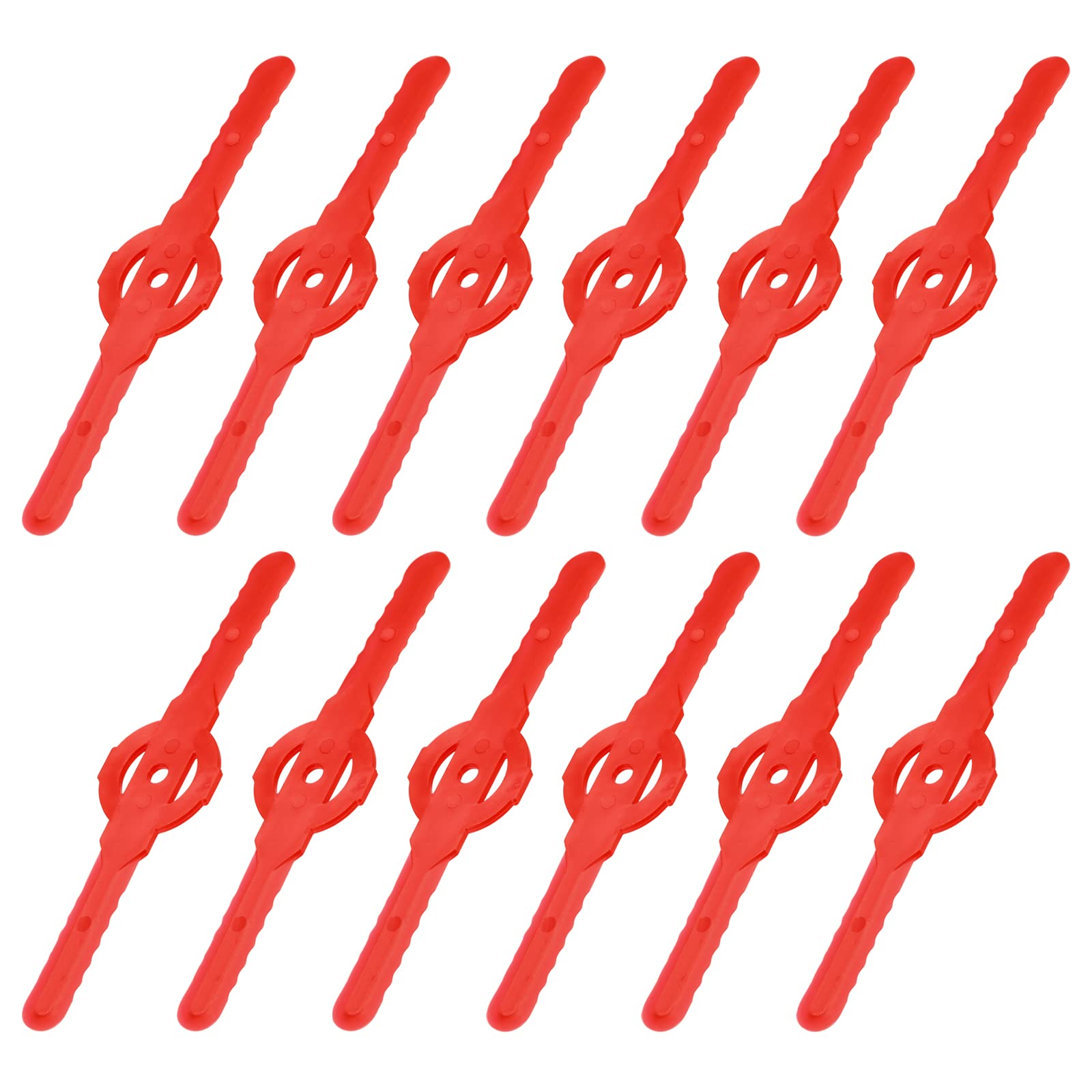 sourcing map String Trimmer Head Blades Replace, 36Pcs Plastic Cutter Blades Replacement Lawn Mower Weed Blades Accessories for Cordless Grass Trimmer, Red