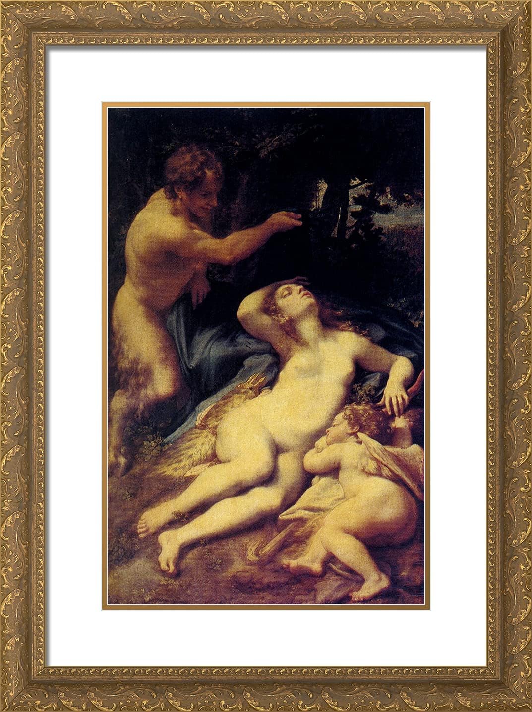 ArtDirect Correggio 18x24 Gold Ornate Framed Art Print with Double Matting Titled: Anitope