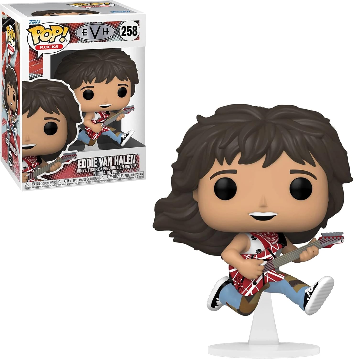 POP Rocks: Eddie [Van] Halen with Guitar Funko Vinyl Figure (Bundled with Compatible Box Protector Case)