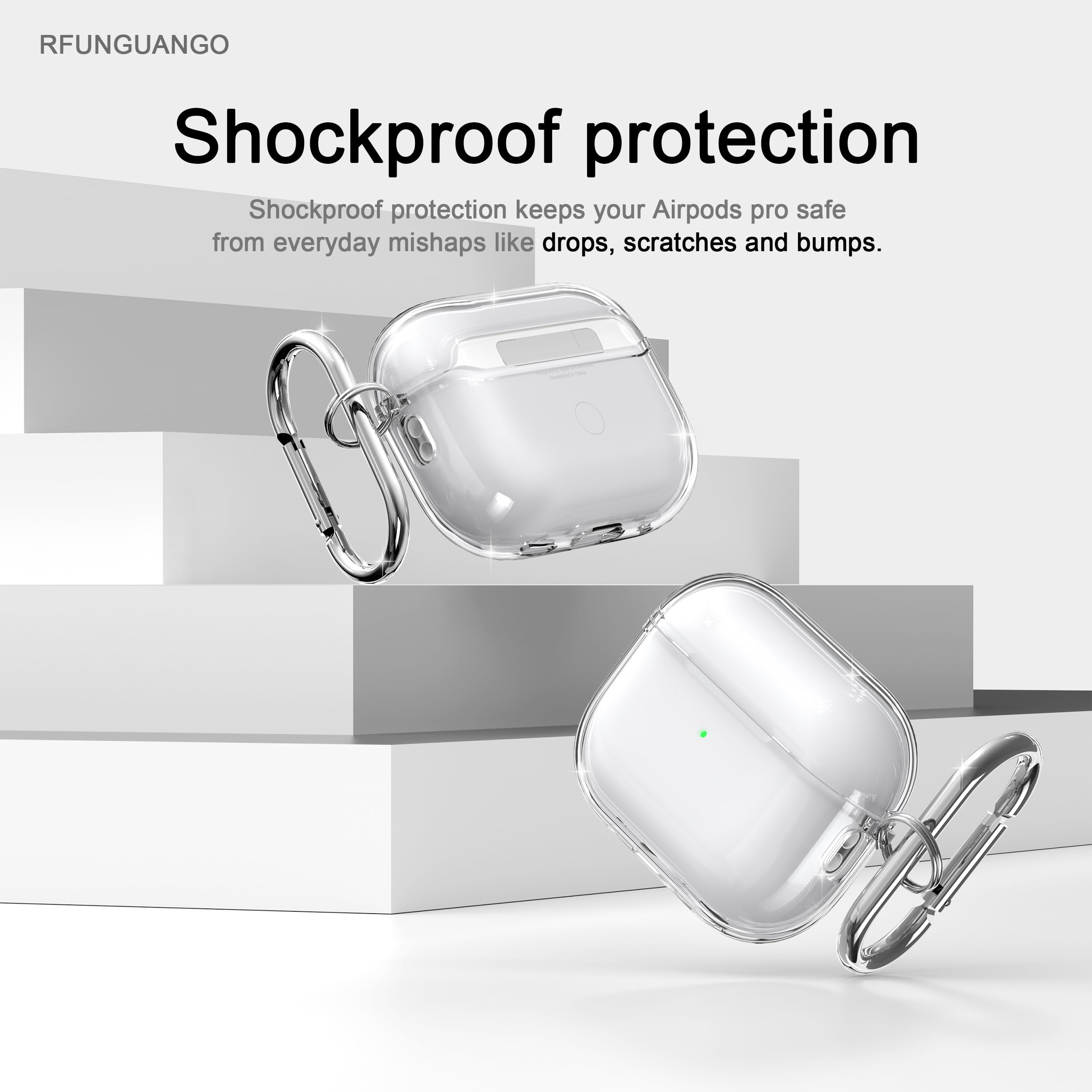 Amazon | RFUNGUANGO for AirPods Pro 3ケース 透明ソフトTPUケース