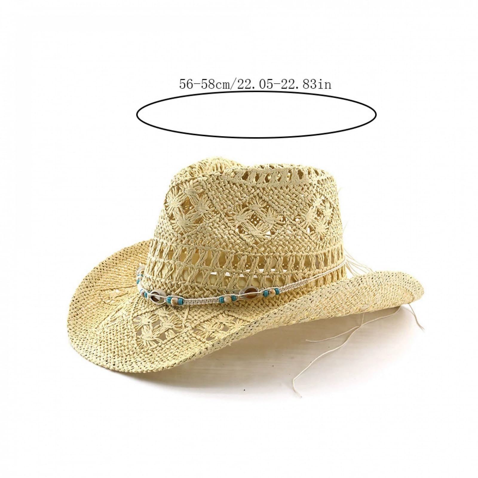 YILEEGOO Cappelli da cowboy in paglia, cappello da cowgirl, per uomo e donna, estivo, pieghevole, per vacanze, spiaggia, unisex, a tesa larga