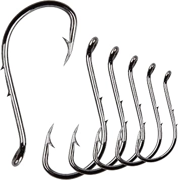 Octopus Hooks Baitholder Fishing Hook, 100pcs Sharp Barbed Bait Holder Hooks High Carbon Steel Circle Hook for Freshwater Saltwater