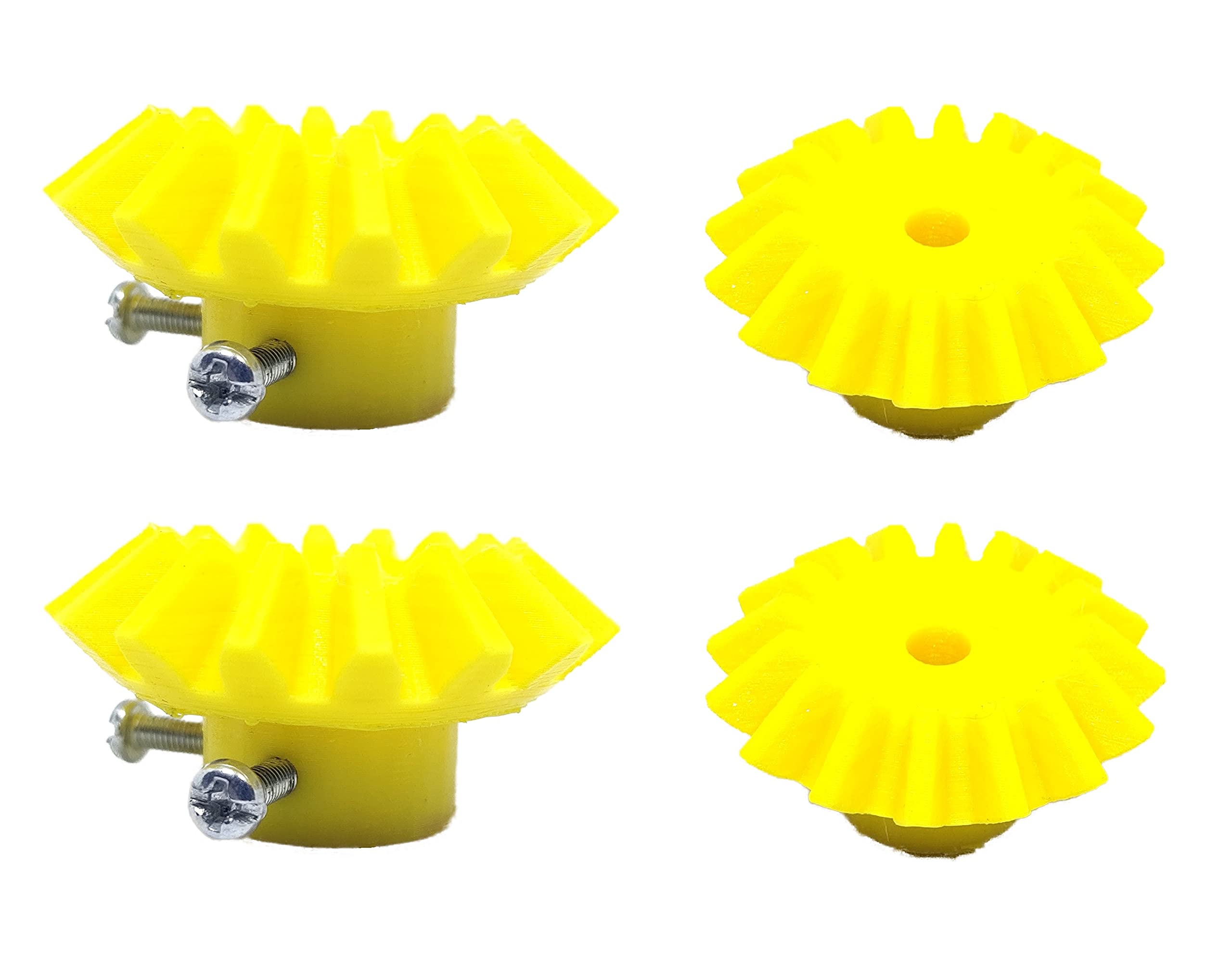 INVENTO 4pcs 3D Printed Plastic Bevel Gear 16 Teeth, 43mm dia, 10mm Width, 5mm hole for DIY Projects-image-39
