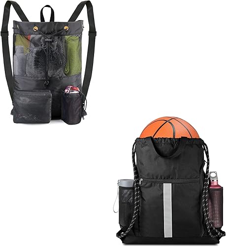 BeeGreen Bolsas de gimnasio para hombres y mujeres, mochila de malla con cordón para natación, deportes, equipo de entrenamiento, regalos para