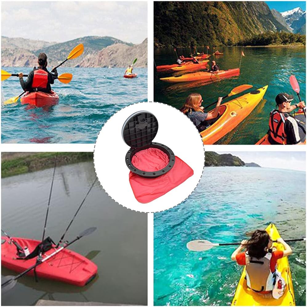 Faderr 8inch Black Deck Plate Kit Deck Hatch Kayak Hatch Cover Pull Out