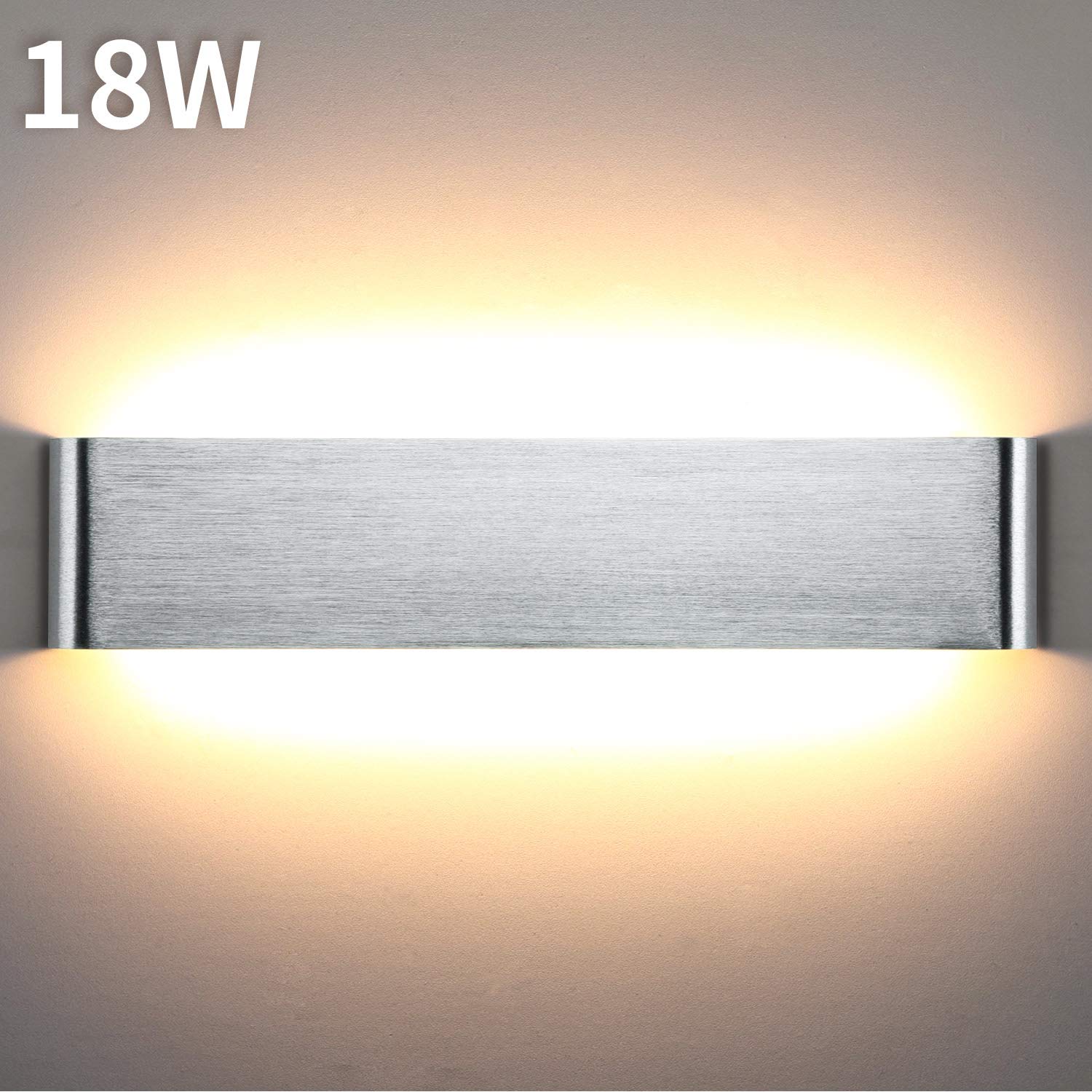 Buy Lightess 40cm Long Wall Light Indoor Living Room 18W Silver Wall