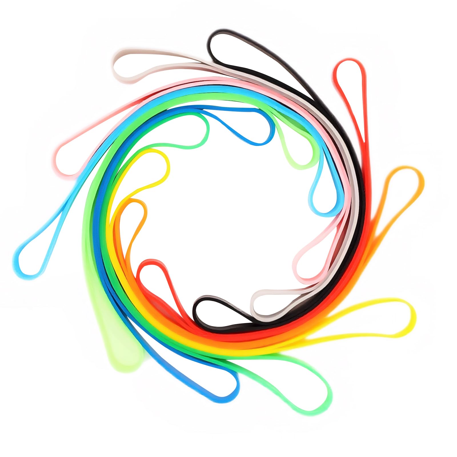 36 Pack Silicone Bands - 5.5 * 0.28in, Multi-Purpose, High Elasticity, Waterproof, Durable, and Portable, Assorted Colors