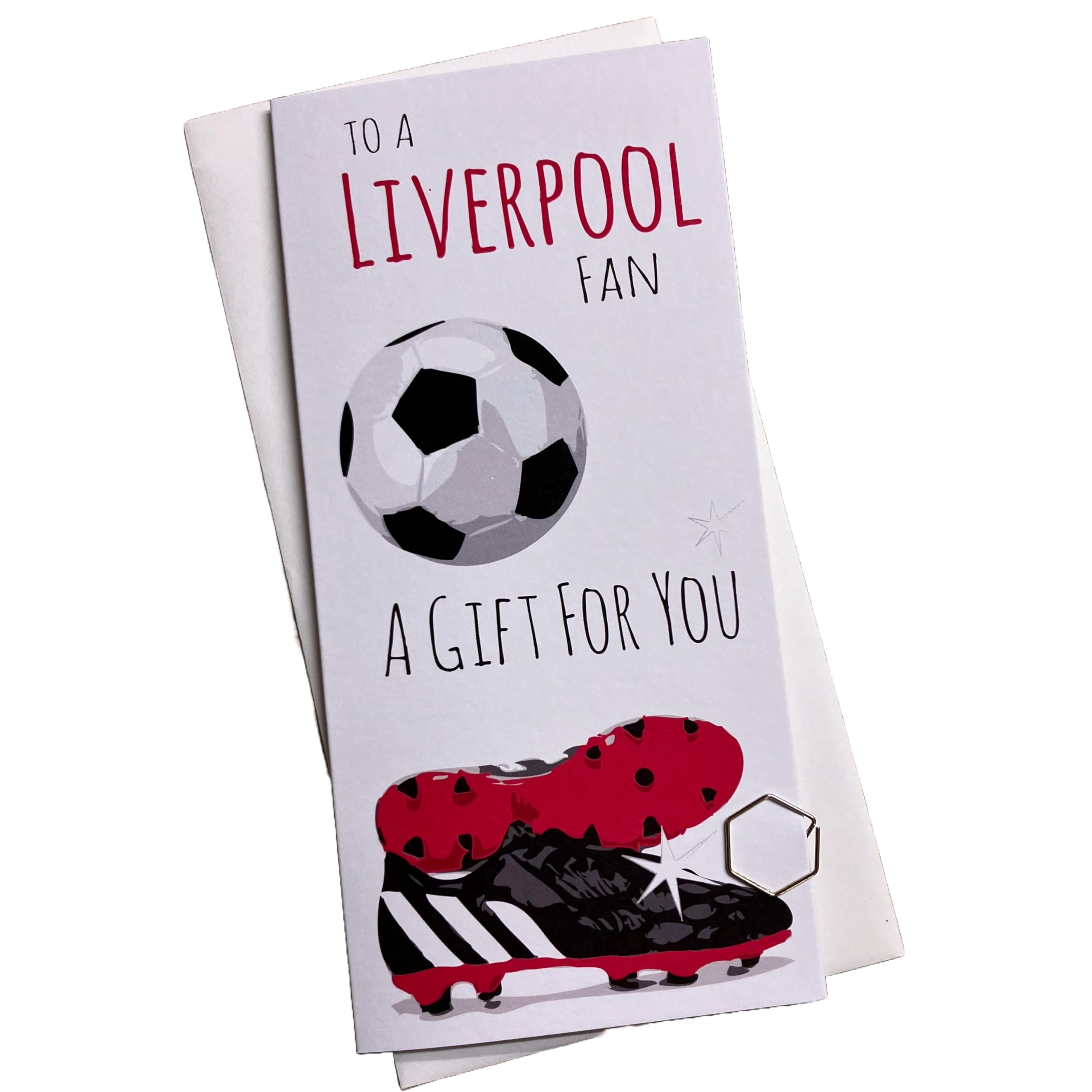WHITE COTTON CARDS 1 x Liverpool Football Birthday Money Wallet (WBW-F7)