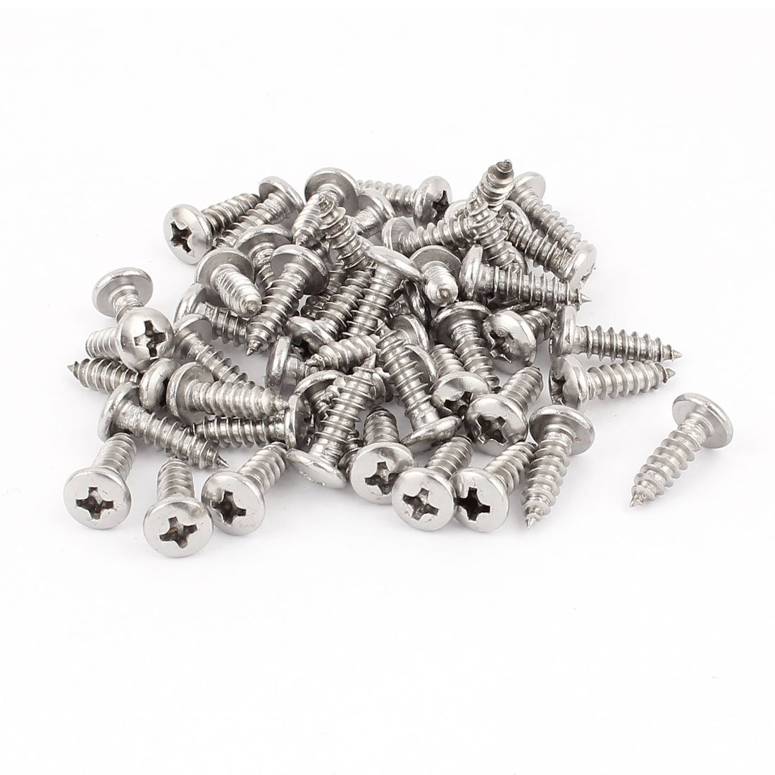 Uxcell Silver Sourcing Map 4.8Mm X 18Mm Phillips Cross Drive Pan Head Self Tapping Screw 50 Pcs
