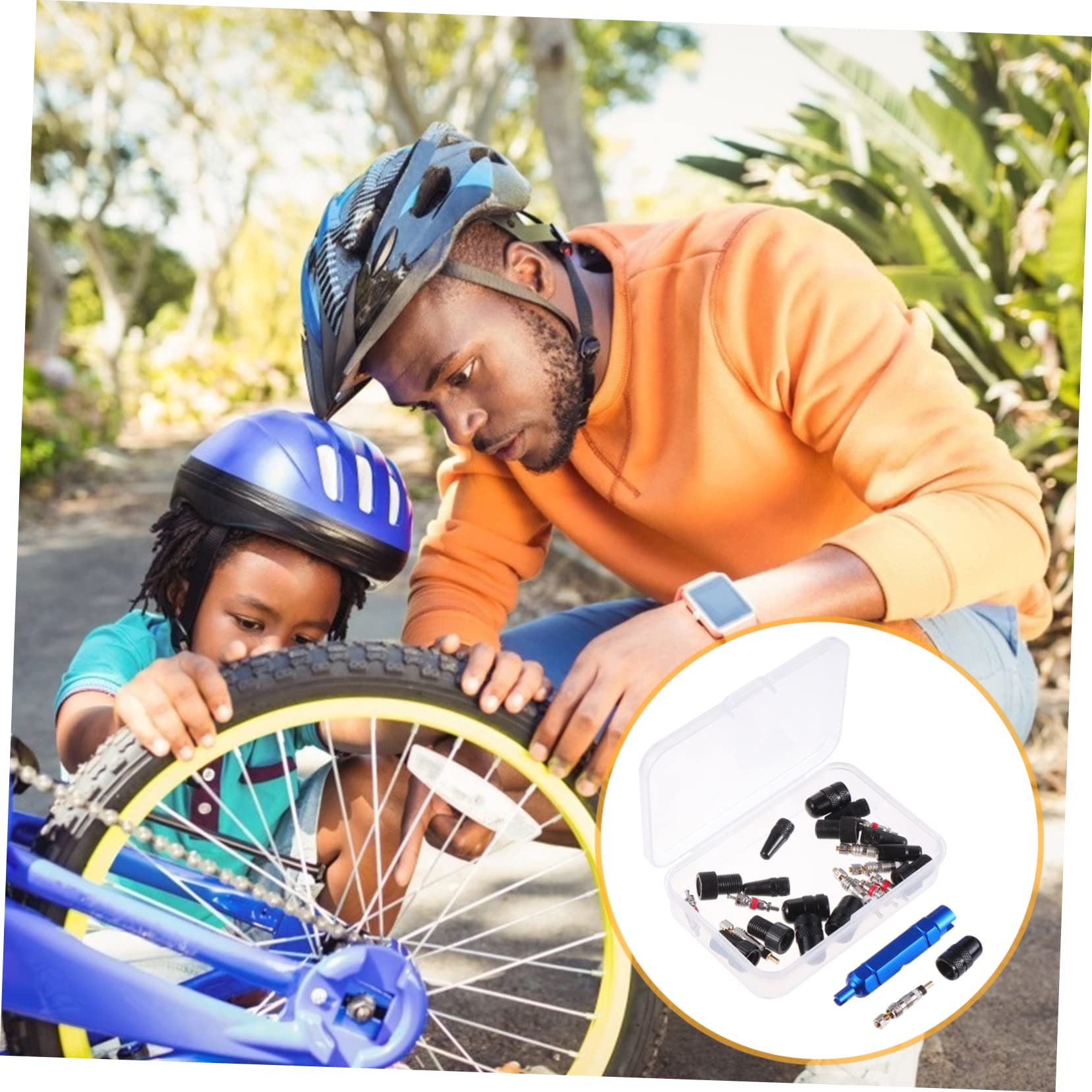 BESTonZON Ventiladapter Auto Ventilkernwerkzeug Ändern Entfernung Luft reifenventil Adapter Fahrradventil Adapter Set Stängel Kappen Stielabdeckung Radstamm Aluminiumlegierung Black