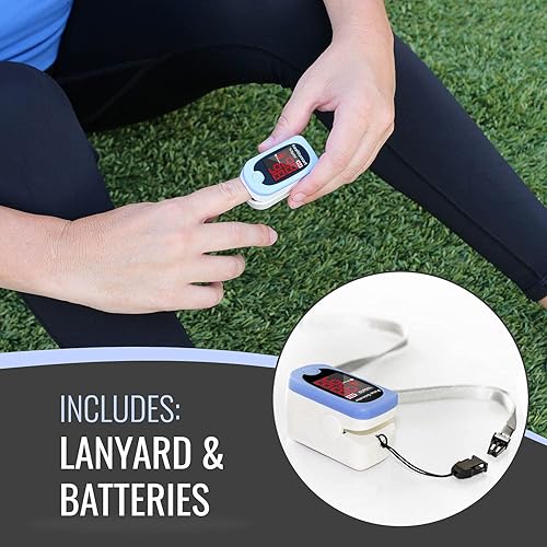 Miniatura 6 de HealthSmart Pulse Oximeter for Fingertip Displays Blood Oxygen Saturation Content FSA HSA Eligible Pulse Rate and Pulse Bar with LED Display