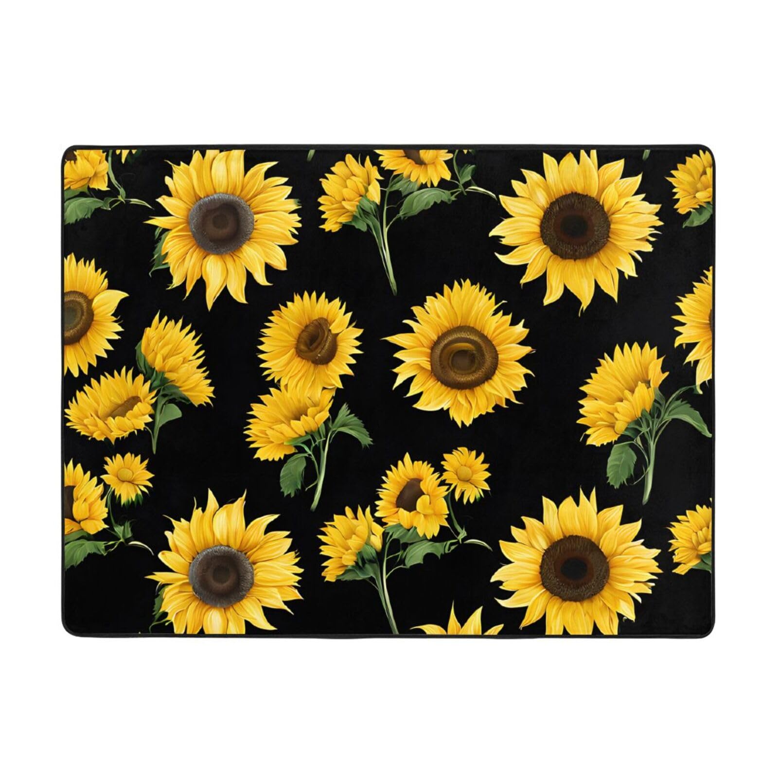 Tapis de chambre moderne aux motifs plantes et fleurs pour décorer un dortoir