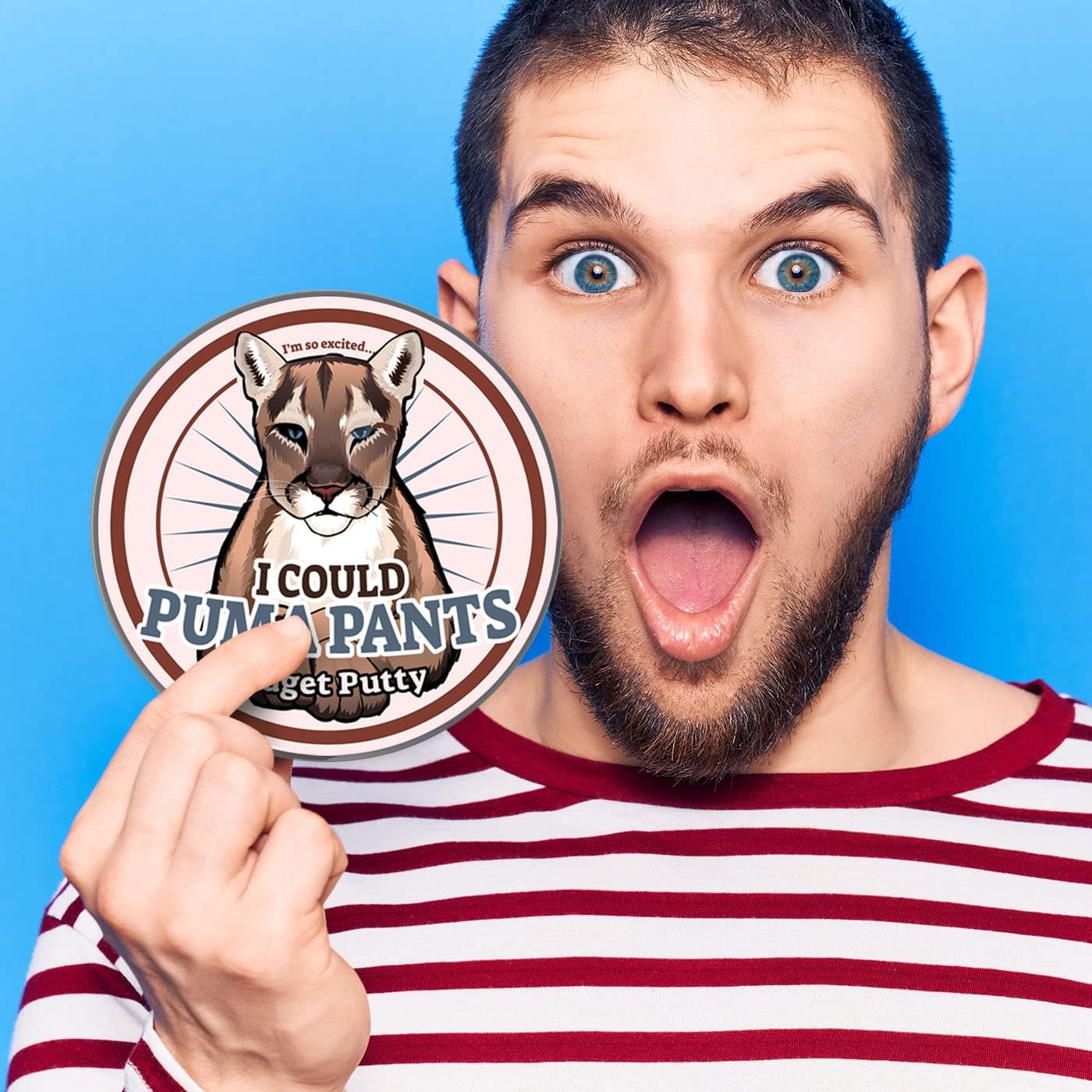 I Could Puma Pants Therapy Putty - Funny Adult Gag Gift Stress Relief Putty - Hilarious Desk Putty for Coworkers, White Elephant Gifts, and Office Humor