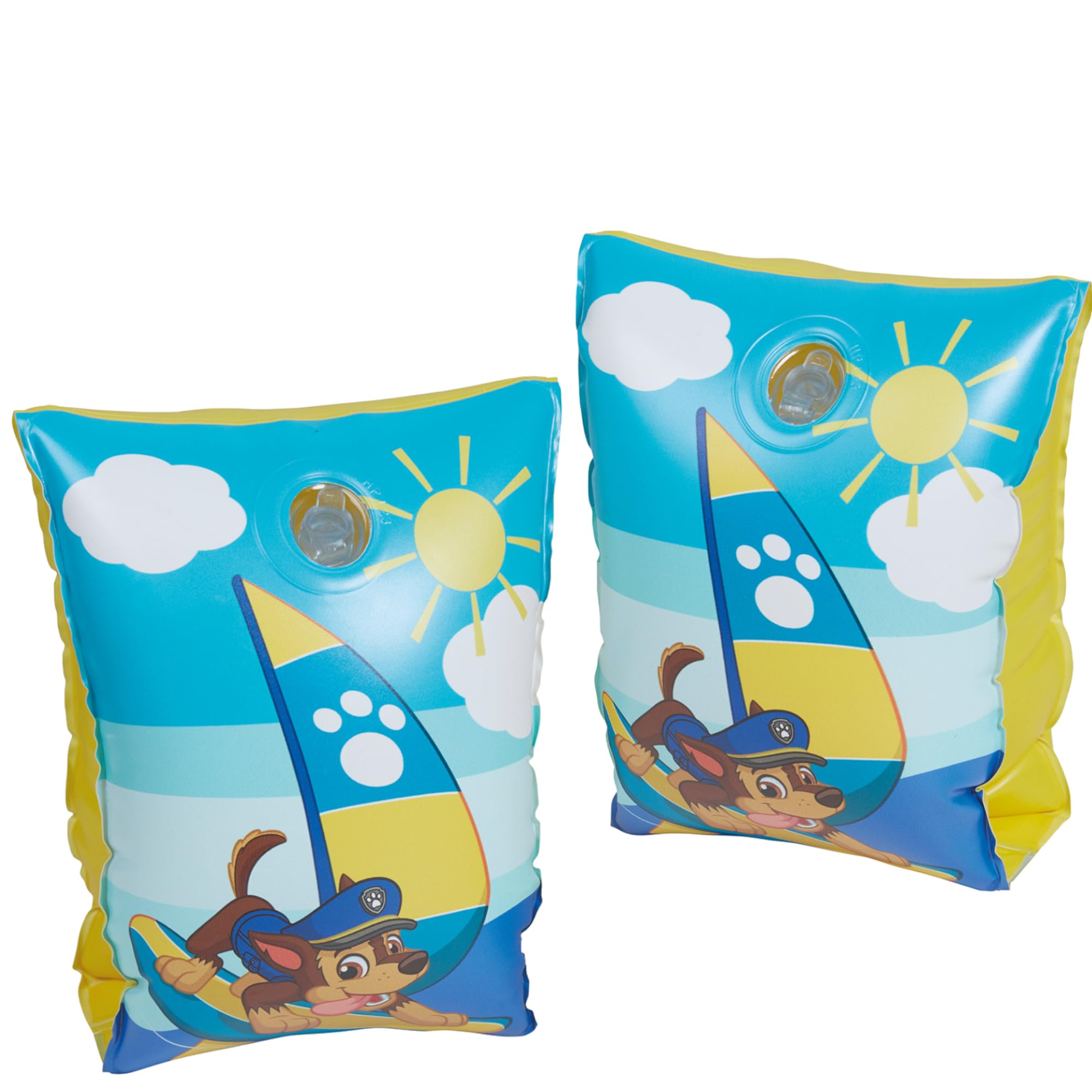 Smart-Planet Manguitos de natación de la Patrulla Canina – Manguitos de natación hinchables – Ayuda de natación para niños de 1 – 6 años – 11 – 30 kg – Amarillo – Chase