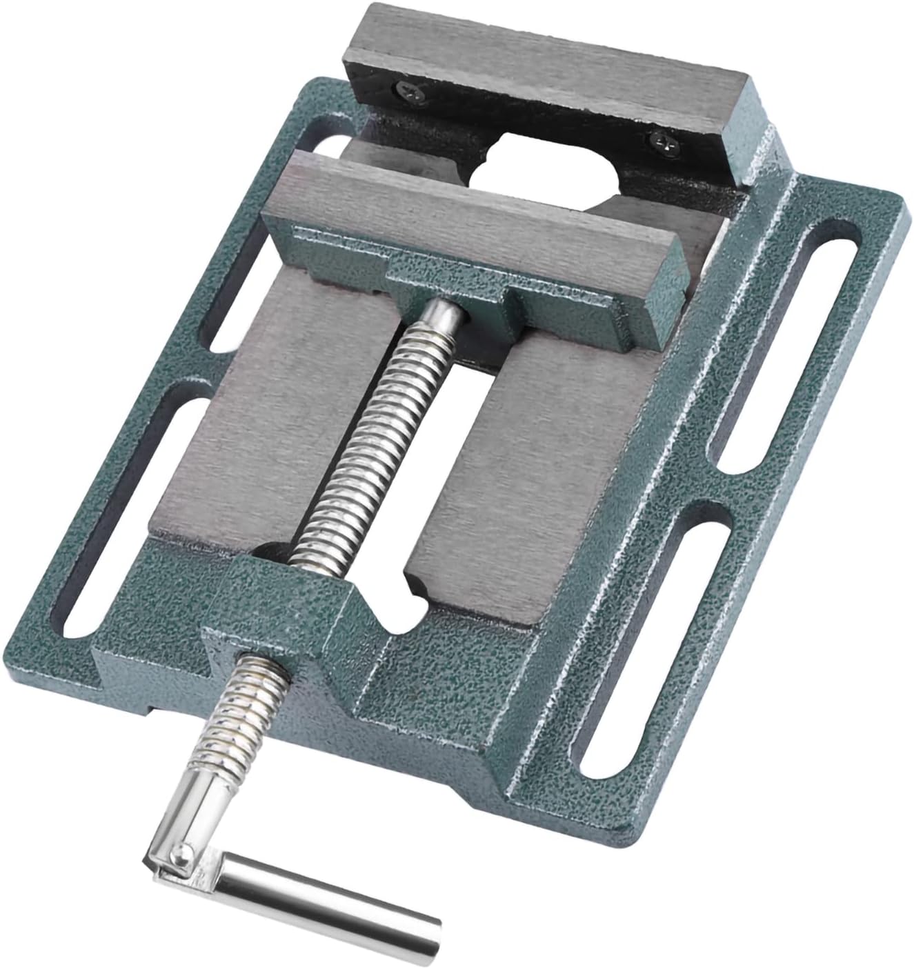Heavy Duty 4 Opening Size Drill Press Vice with Heightened Jaws, Pillar Drill Vice Mechanic Bench Vise Clamping Tool for Milling Machine Machinery Maintenance 18.5 X 16.6 X 2.7cm