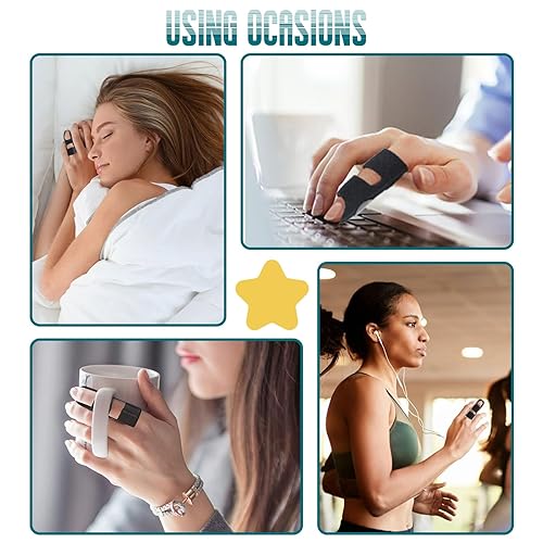 Miniatura 6 de Férula para dedos, 2 unidades, gatillo para dedo medio, índice, dedos de anillo, enderezamiento de artritis, nudillos, esguince y alivio del dolor,