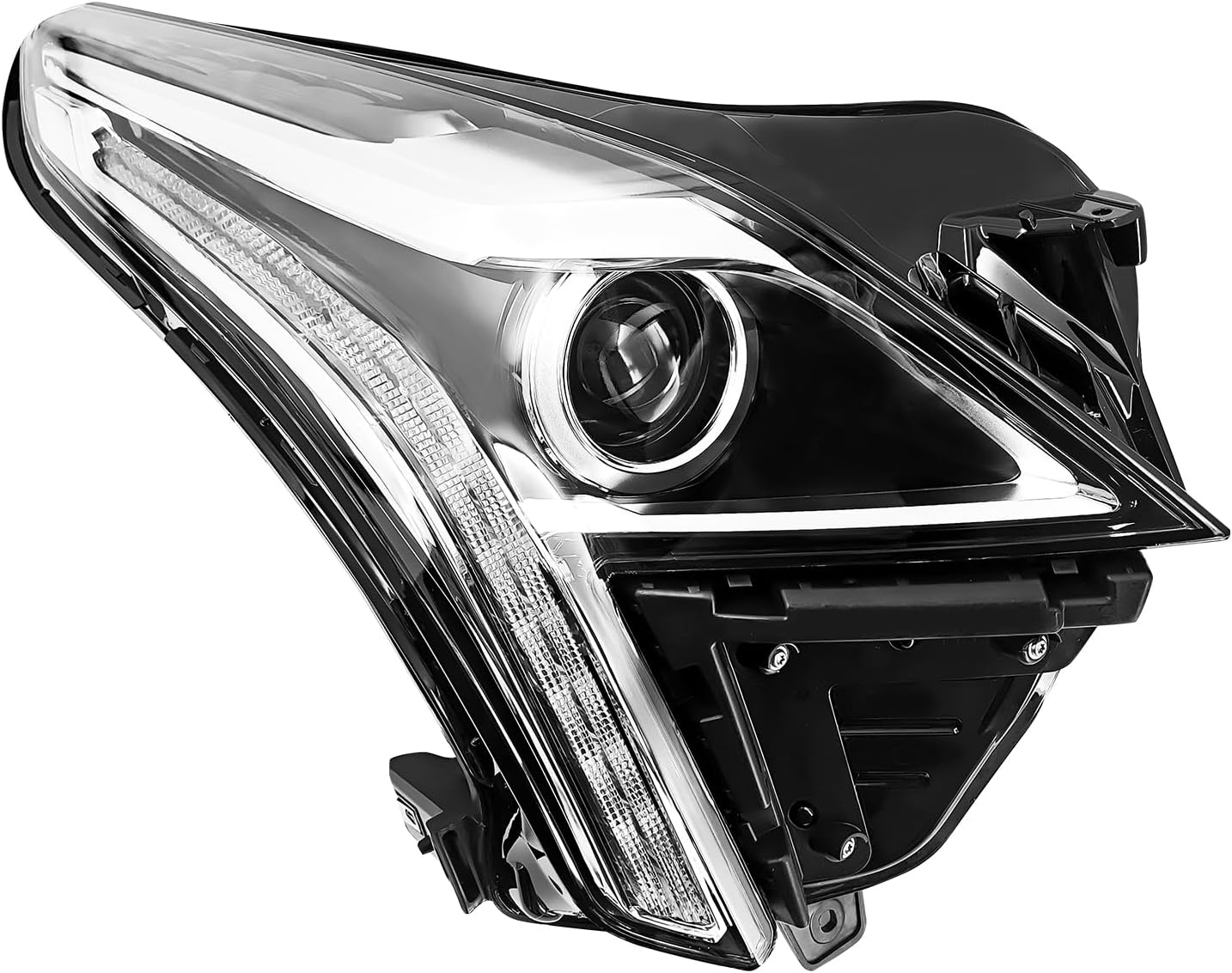 84496131 Front Right Passenger Side Headlight Replacement for Cadillac XT5 2017 2018 2019 Halogen with Blub and LED DRL Daytime Running Light 23386129 84167550 84648548