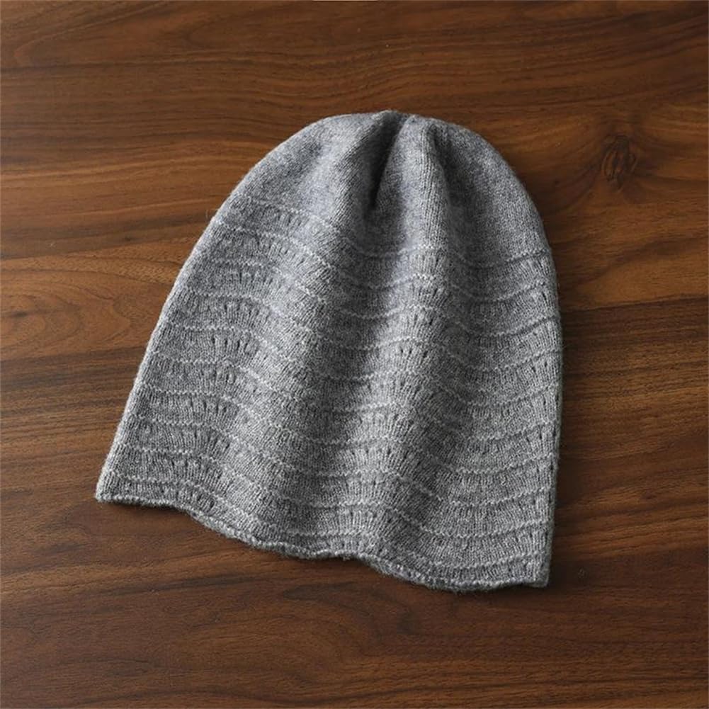 Czapka z dzianiny Czapki dziane klasyczne, Czapka z dzianiny wełnianej unisex, wielokolorowa(Gray)