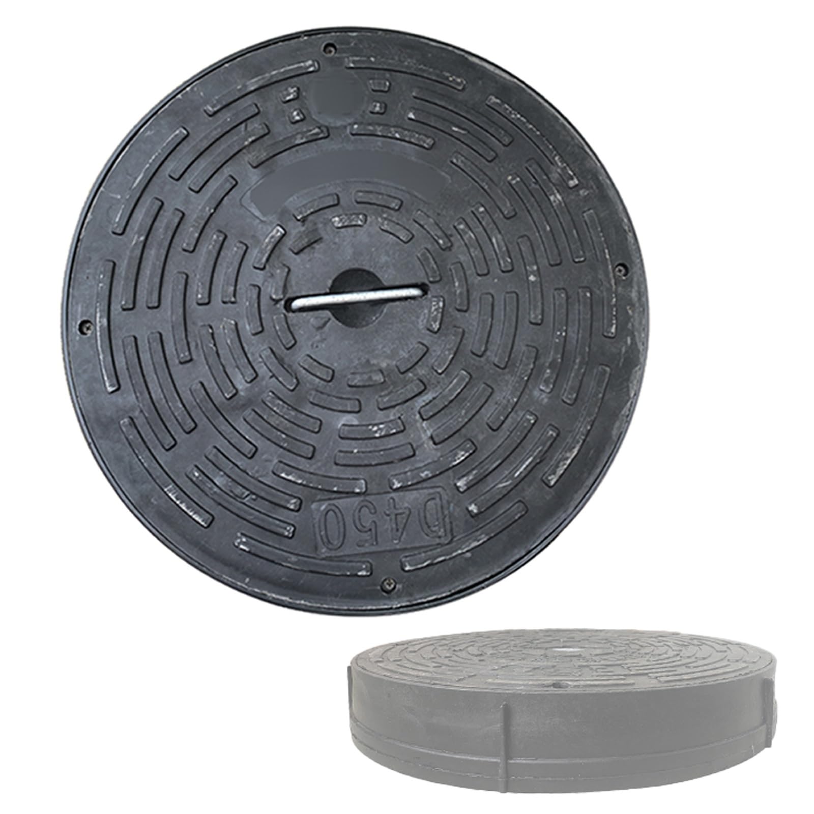 Sumidero Rejilla Desague Terraza y Marco, Tapa de Tanque Séptico con Asa, Instalación con Hebilla Interior, Ideal para Patios(20x7cm/8x3in)