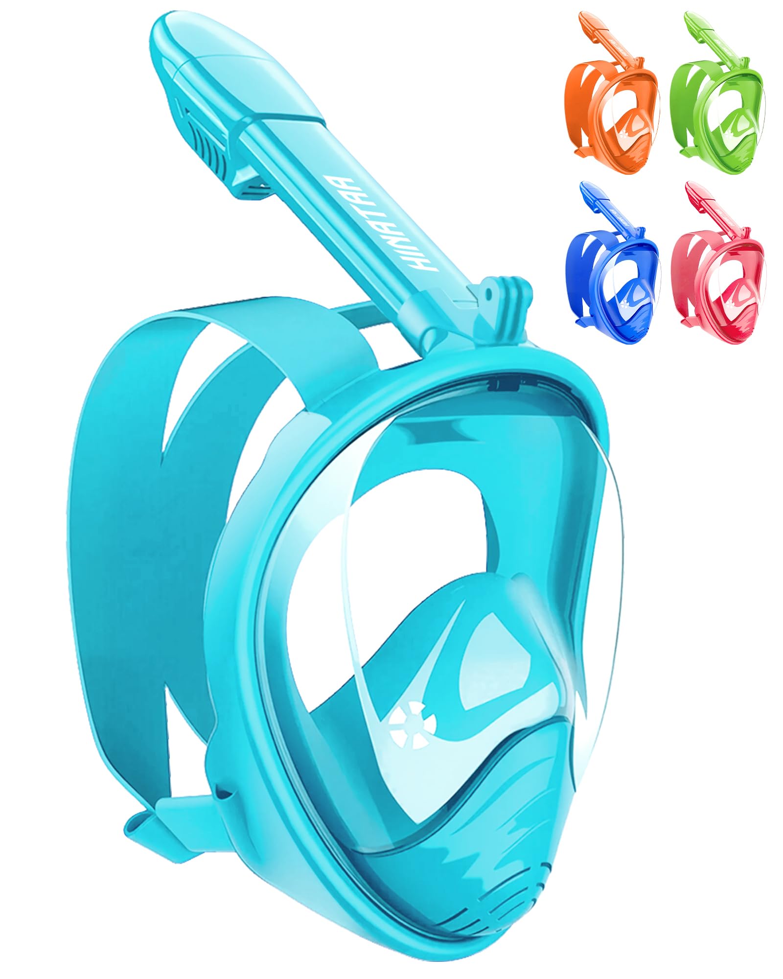 Masque de Plongée Enfant Apnée,Anti-Etouffement Masque Plongée Intégral,180°Anti-Buée Anti-Fuite Masque Snorkeling,Lunettes Plongée Débutants 4-12Ans Fille Garçon