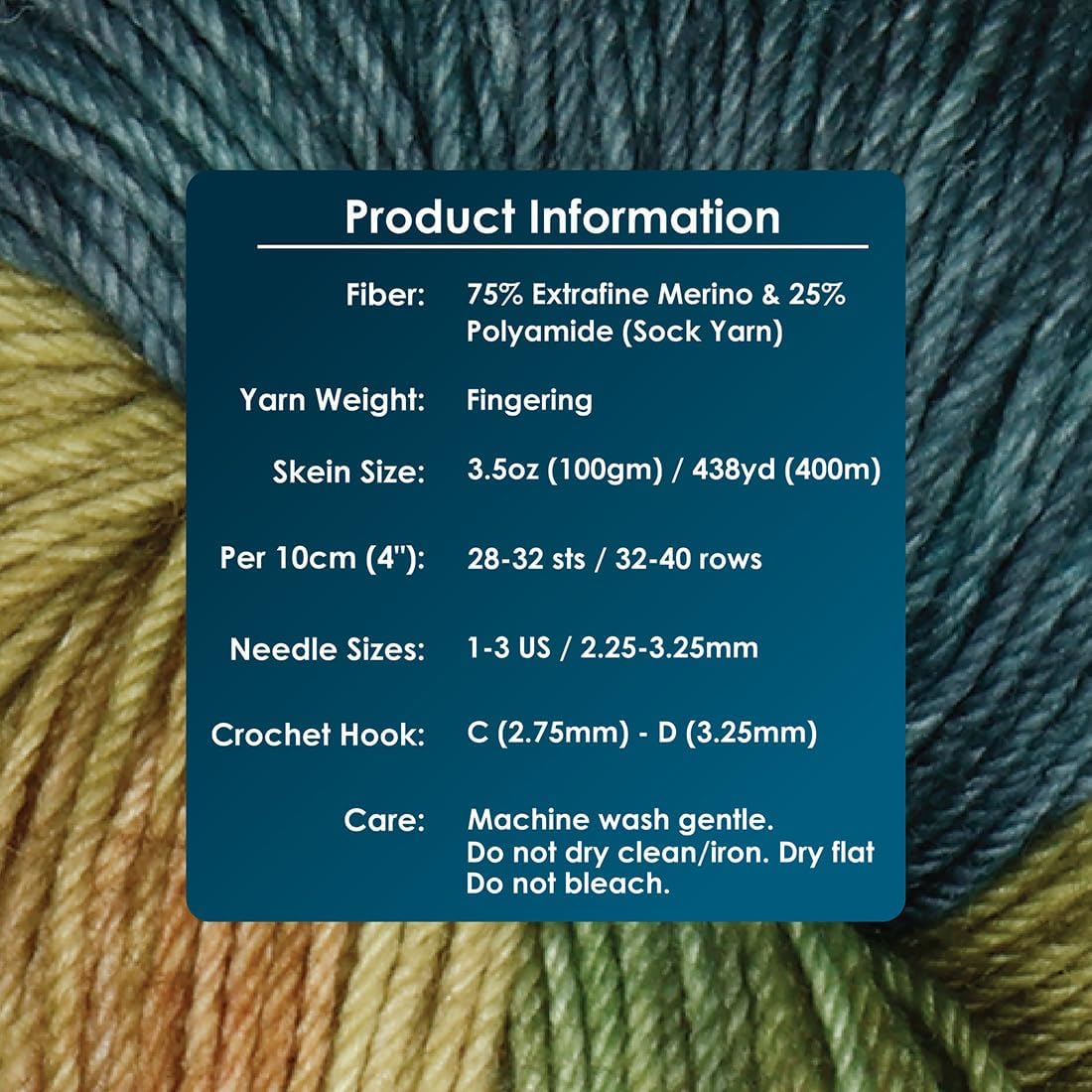 KnitPro Symfonie Fingering Weight Hand Dyed Variegated Yarn Skein | Extra Fine Merino Wool & Polyamide Blend for Knitting & Crocheting, Oeko-TEX Certified 400m, 100g | Terra Spring Blush