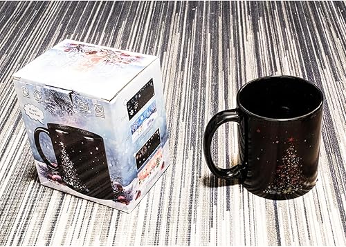 Miniatura 5 de Taza de cerámica con diseño de muñeco de nieve que cambia de color, taza de café mágica, taza de té de 12 onzas, novedad para regalos divertidos de