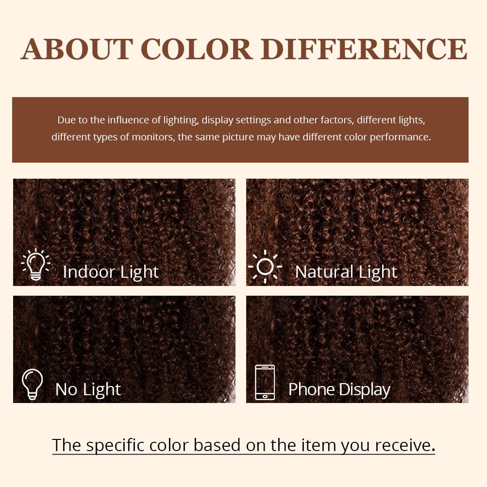 Style Icon 14” Short Afro Curly Human Hair Wigs Glueless Blonde Wig