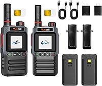 Maycall MC-398 Lifetime 4G LTE Walkie Talkies: Unlimited 3000 Mile Global Range, Dual SIM POC Radio, No Fees, 3000mAh Battery & Flashlight