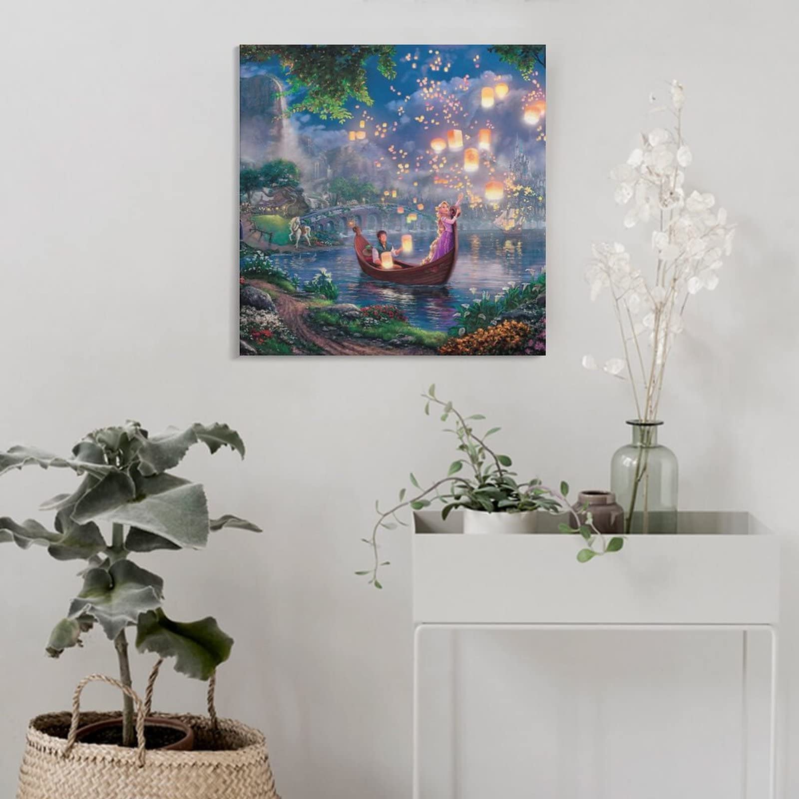 Amazon.co.jp: 西洋絵画 塔の上のラプンツェル ポスター アートパネル