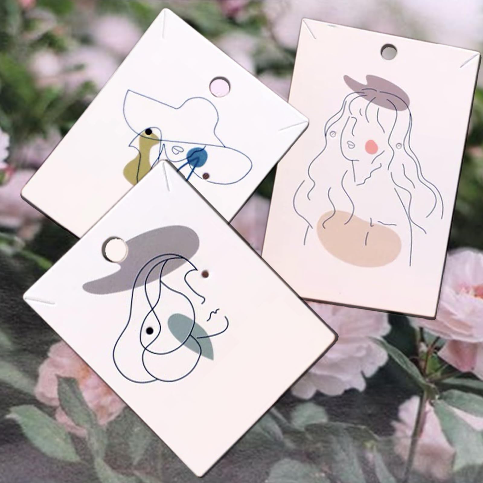 100 pz Kraft Orecchino Carte Orecchino Orecchino Titolare Carte