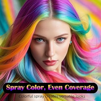 Red Hair Spray, Temporary Hair Color Spray for Women, Men, Kids, One-Time Use Washable Hair Dye, Natural Hair Color Wax for Christmas, Hallowen, Cosplay, Festival Party Costume Makeup, DIY (Red)
