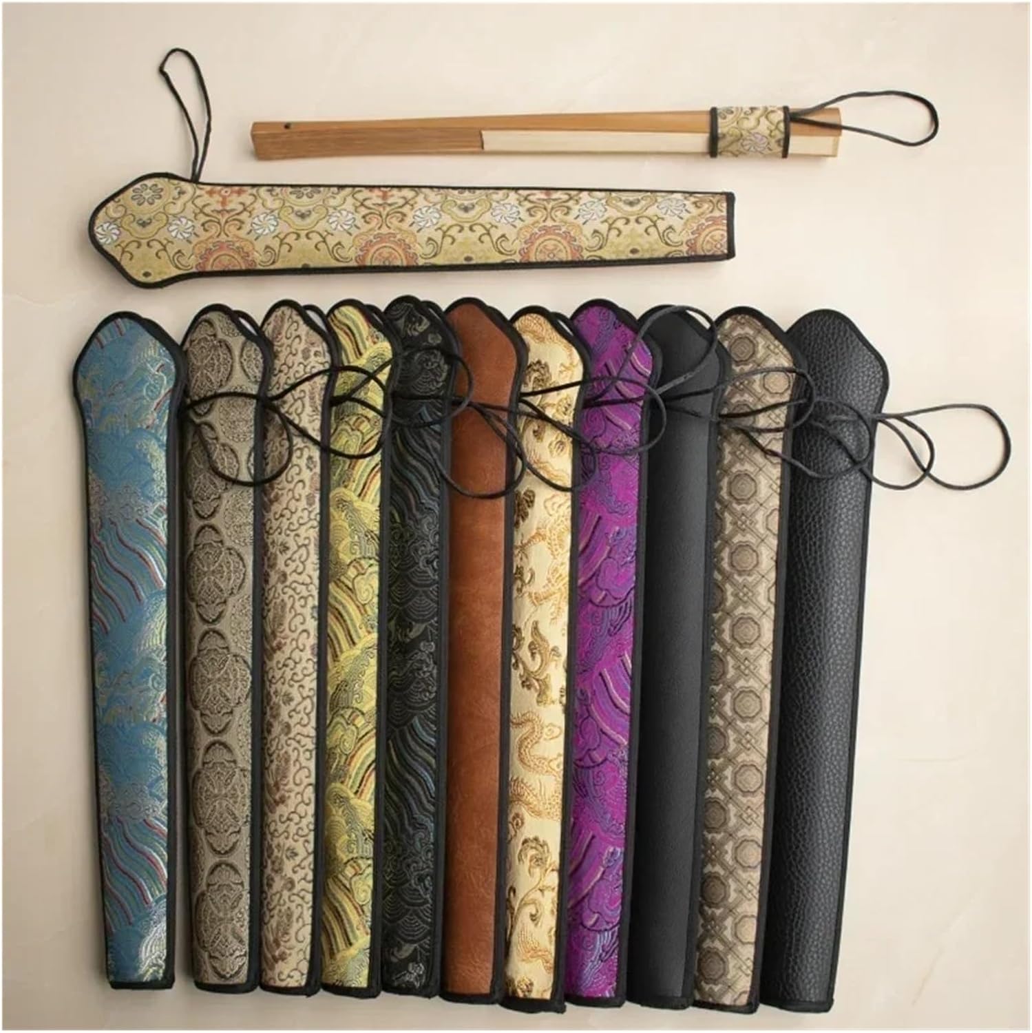 Folding Fan Storage Bag Vintage Dustproof Carry Bags Hand Fans Protection Pouch Cover Wedding Party Gifts