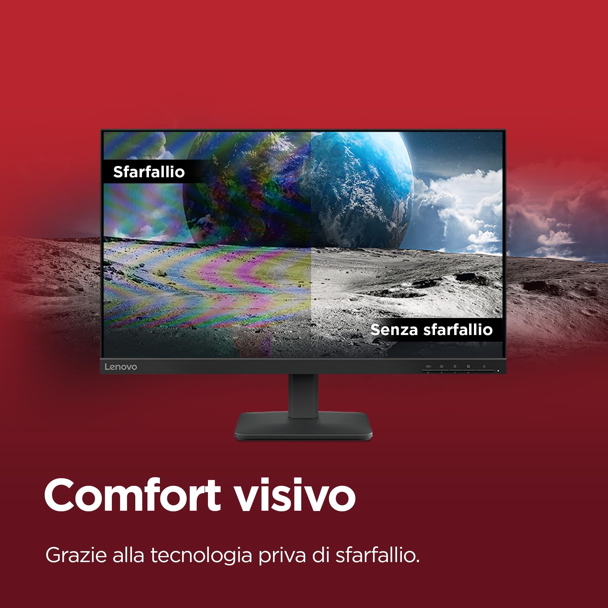 Lenovo L24‑41 24 Pollici Full HD IPS Monitor 100Hz Regolabile Eye Care HDMI VGA