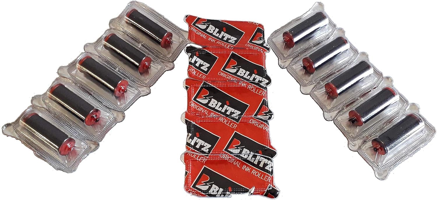 B BALSAT Balsato | Etichettatrice manuale Blitz C8 | 1 riga numerica di 8 cifre | Include 5 rotoli di inchiostro di ricarica e 6 rotoli 26 x 12 | Etichettatrice per la marcatura dei prezzi