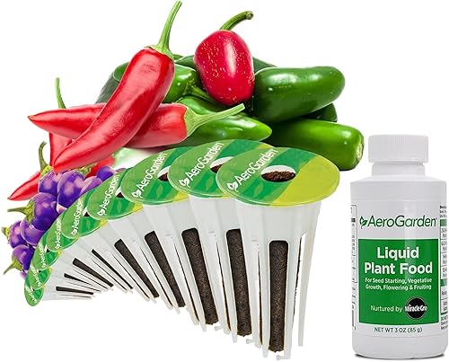 AeroGarden - Kit de receptáculos con variedad de semillas de chiles picantes