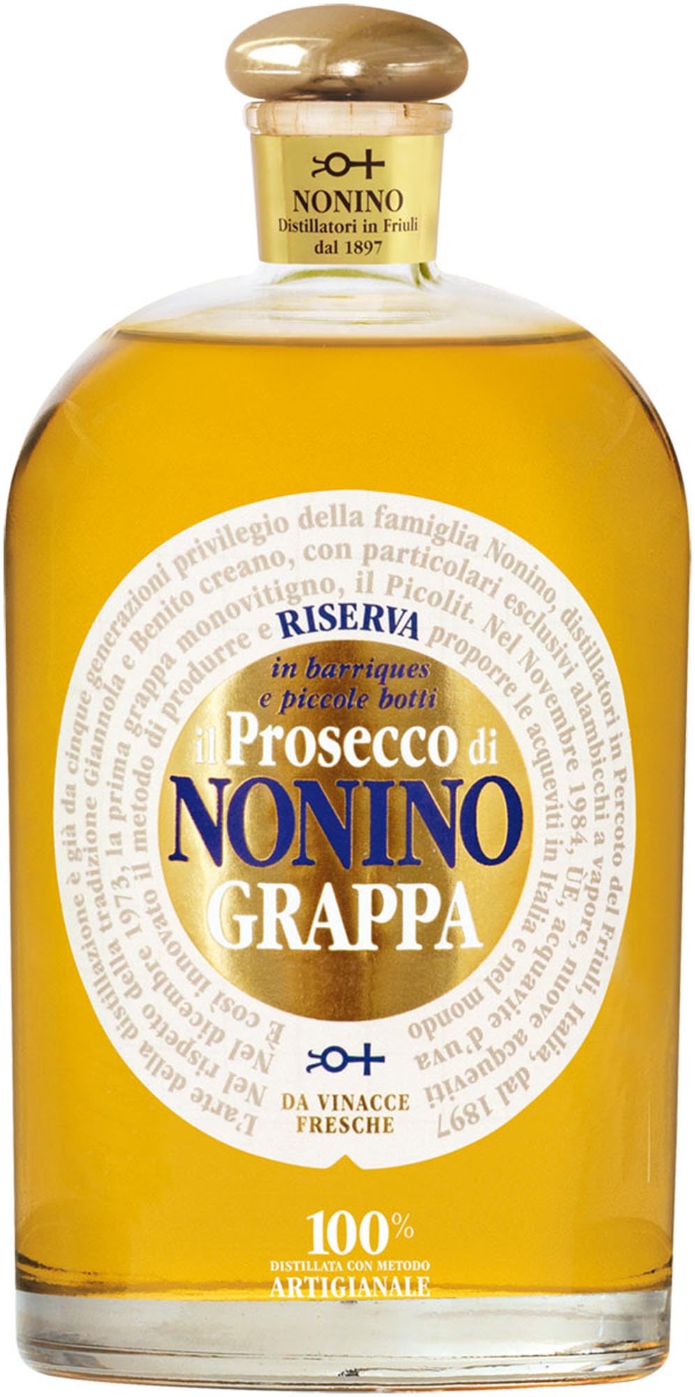 NONINO Grappa Il Prosecco Monovitigno Riserva XXL Grappa 41% vol (1 x 2 l) | im Barrique gereift