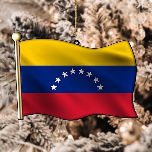 Vista 102 de Adorno acrílico de Navidad de Filipinas, decoración de árbol de Navidad, adorno de Navidad nacional para niños, bandera de Filipinas, banderas