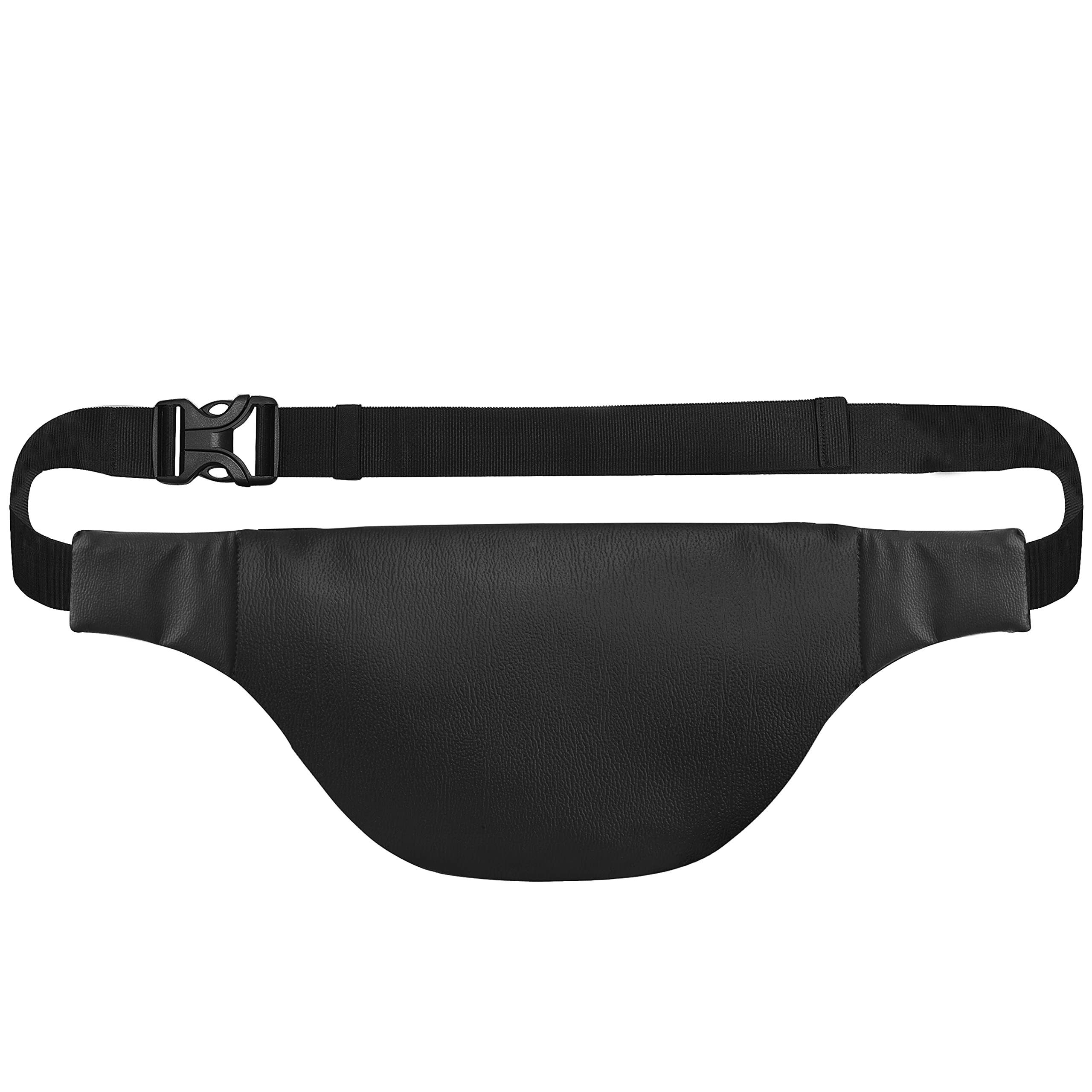Unisex skórzana duża torba na talię podróżna poręczna torba na piesze wycieczki zamek błyskawiczny elegancki styl dokument pieniądze telefon pasek torba sportowa torba nerka dla mężczyzn i kobiet nylonowy regulowany pasek, Czarny Charcole, L, Torba kurier