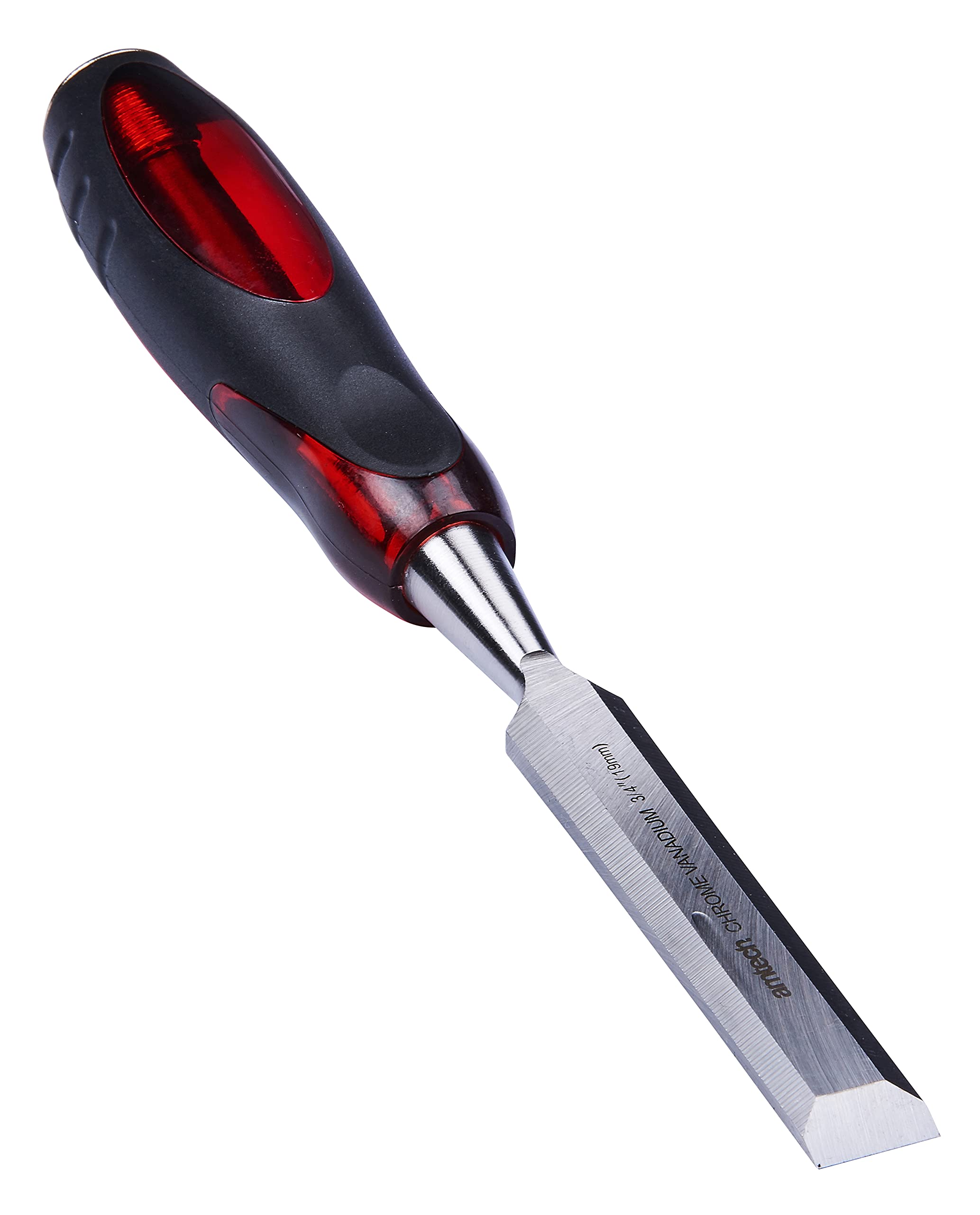 Amtech Transparent - ¾In Be Wood Chisel With Soft Grip, Hardened Cr-V Blade And Bevel Edge, Ideal For Carving And General Woodwork