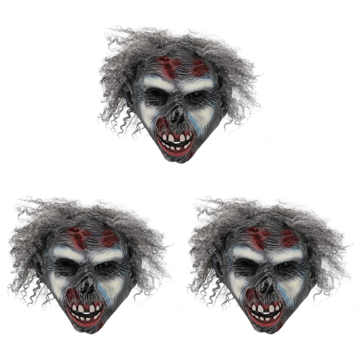 ibasenice 3 Sztuk Maska ​​Na Halloween Halloween Pełna Maska ​​Straszna Maska ​​Na Twarz Przerażające Maski Dla Dorosłych Realistyczne Cosplay Maska ​​Rekwizyt Na Halloween Impreza Z Okazji