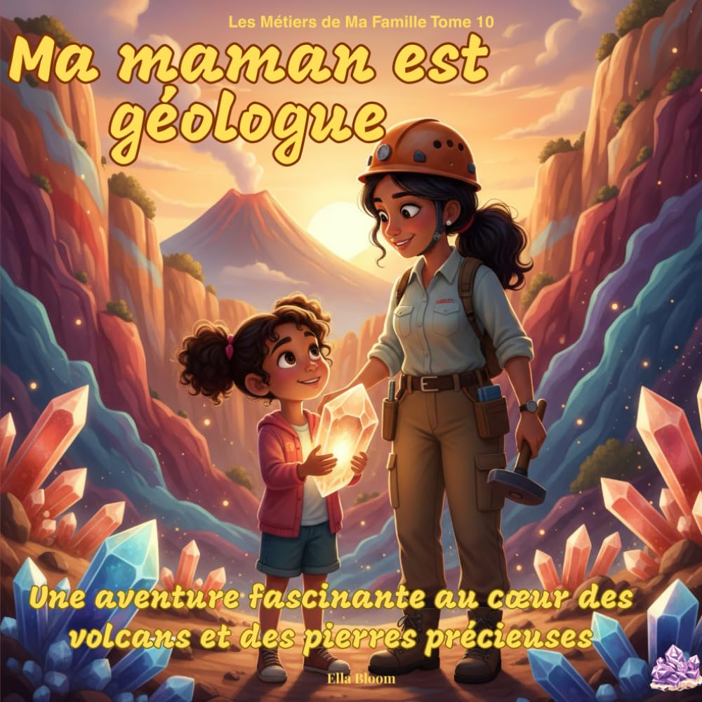 Ma maman est géologue: Livre enfant 4-8 ans – Découverte des métiers scientifiques, volcans, cristaux et fossiles – Collection Les Métiers de Ma Famille