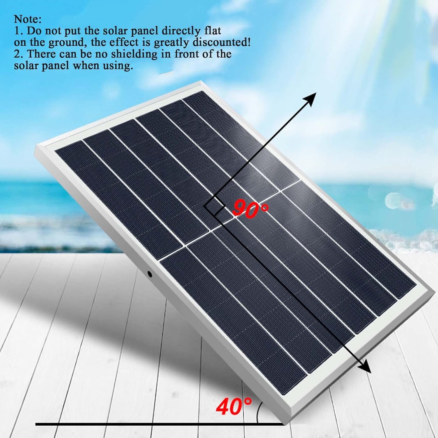 Outer Frame Detachable Camping Fan Diameter 5.1/7.9inch Fan Optional 1-Touch Switch Solar Fan Adjustable Bracket Tempered Glass Polycrystalline Solar Panel(5V6W+6 inch Fan)