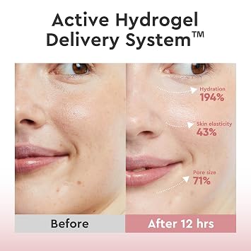 Elvira Bio-Collagen Real Deep Mask, Overnight Hydrating Face Mask with Hyaluronic Acid, Korean Skincare Face Mask for Moisturizing and Firming, Face Masks Sheet for All Skin Types, 4 Pack