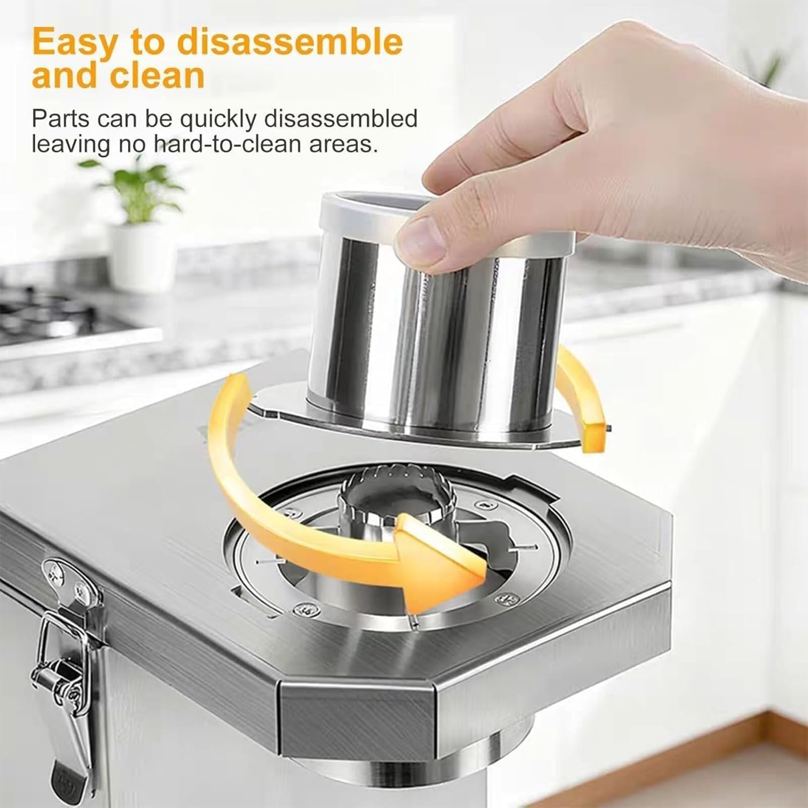 Sbbiatrice elettrica per mais, 40 W, in acciaio inox, con ampio scivolo e denti regolabili, per mais fresco e cotto, uso domestico