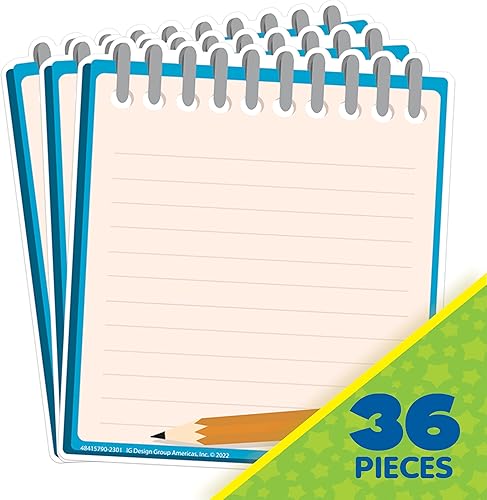 Miniatura 2 de Eureka 841579 Cuaderno de papel recortado motivacional decoración de aula para profesores y fiestas infantiles, 36 piezas, multicolor