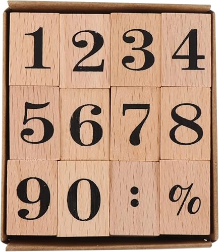 Gogogmee 1 juego de álbumes vintage portátiles DIY sellos planificador decoración feliz manualidades sello de madera sellado letras montadas sello