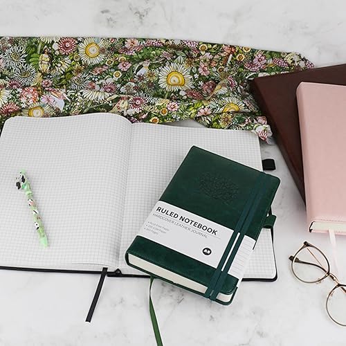 Miniatura 6 de Cuaderno de papel cuadriculado de 8.5 x 11 pulgadas, tapa dura de cuero para mujer, diario gráfico A4 de 365 páginas, cuaderno gráfico rosa para