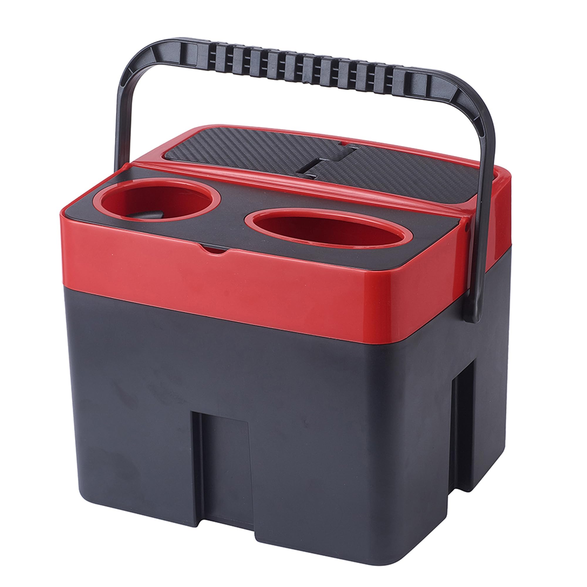 Organizer multifunzione rosso per pattumiera, portabevande, bicchieri, fazzoletti, organizer per interni auto