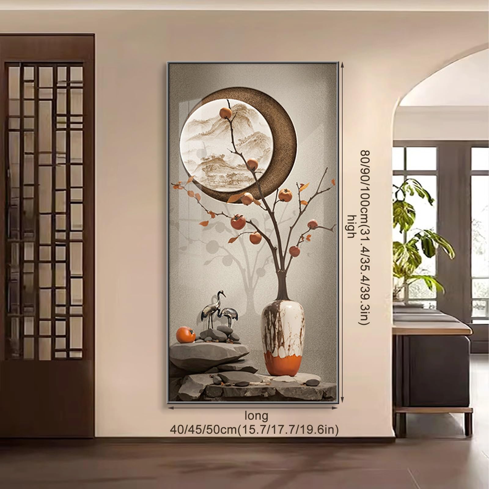 Dekorative Schutzschalter-Abdeckung, versteckte Sicherungsplatte, Malerei, öffenbarer elektrischer Zählerkasten, Wandkunst, 39,9 x 79,8 cm