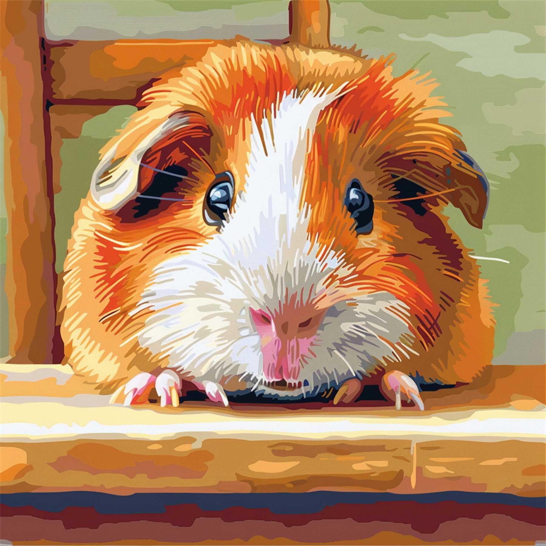 WallustrioaW Latch Hook Kits DIY Throw Pillow Cover,Animal Guinea Pig